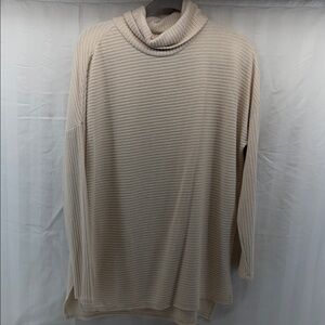 Time and Tru Beige Turtleneck Sweater